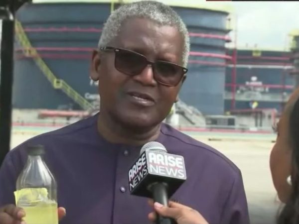 JUST IN: Dangote Refinery Presents First Petrol Sample