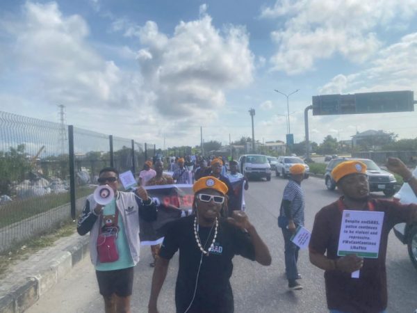 #EndSarsAnniversary: Police Fires Tear Gas At Lekki Toll Gate