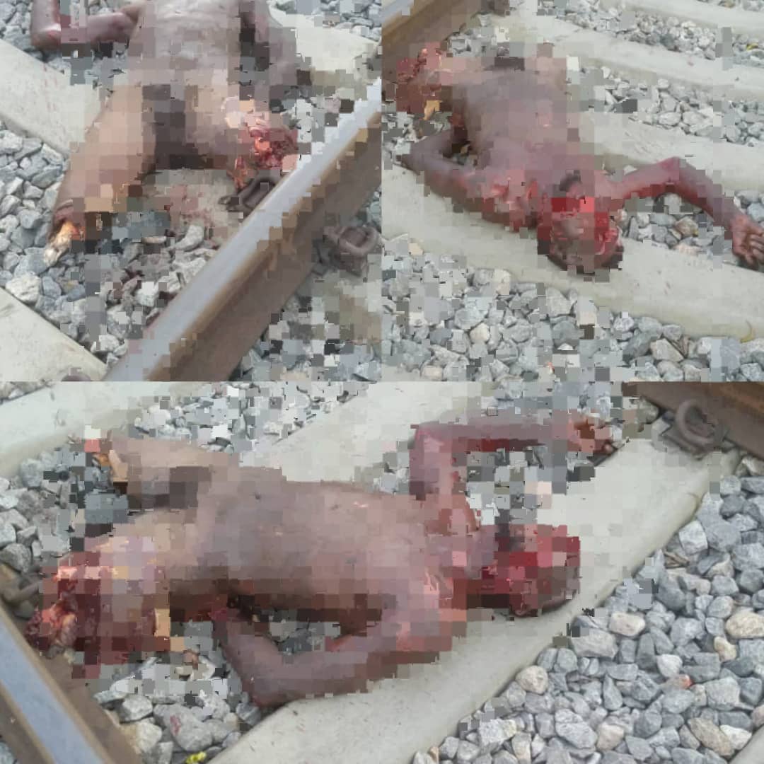 GRAPHIC: Man Crushed to D£ath by Train in Lagos’ Cappa Area