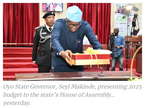 Budget: Makinde and Adeleke presents N678 Billion, N390 Billion budgets respectively, to the House of Assembly.